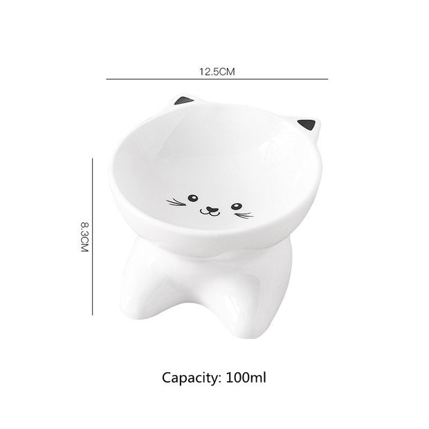 Ceramic Small Cat Face Shape, Food Bowl Cat Bowl, Easy To Clean