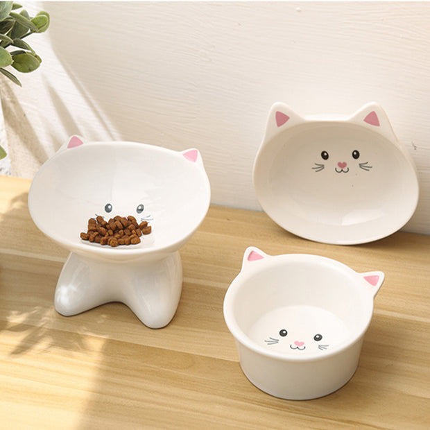 Ceramic Small Cat Face Shape, Food Bowl Cat Bowl, Easy To Clean