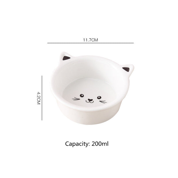 Ceramic Small Cat Face Shape, Food Bowl Cat Bowl, Easy To Clean