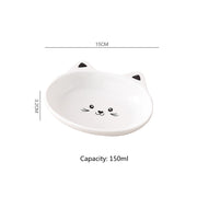 Ceramic Small Cat Face Shape, Food Bowl Cat Bowl, Easy To Clean